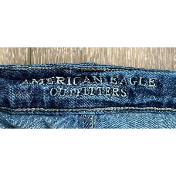 American Eagle Outfitters Boys Jean Stretch Button Fly Women’s Size 4 Regular - Picture 8 of 10